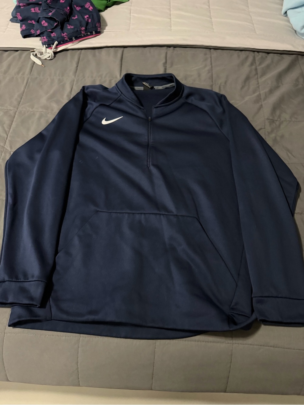 Nike Men’s Navy Half-Zip Pullover Performance Jacket